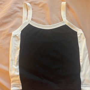 shein tank top medium black and white blocks